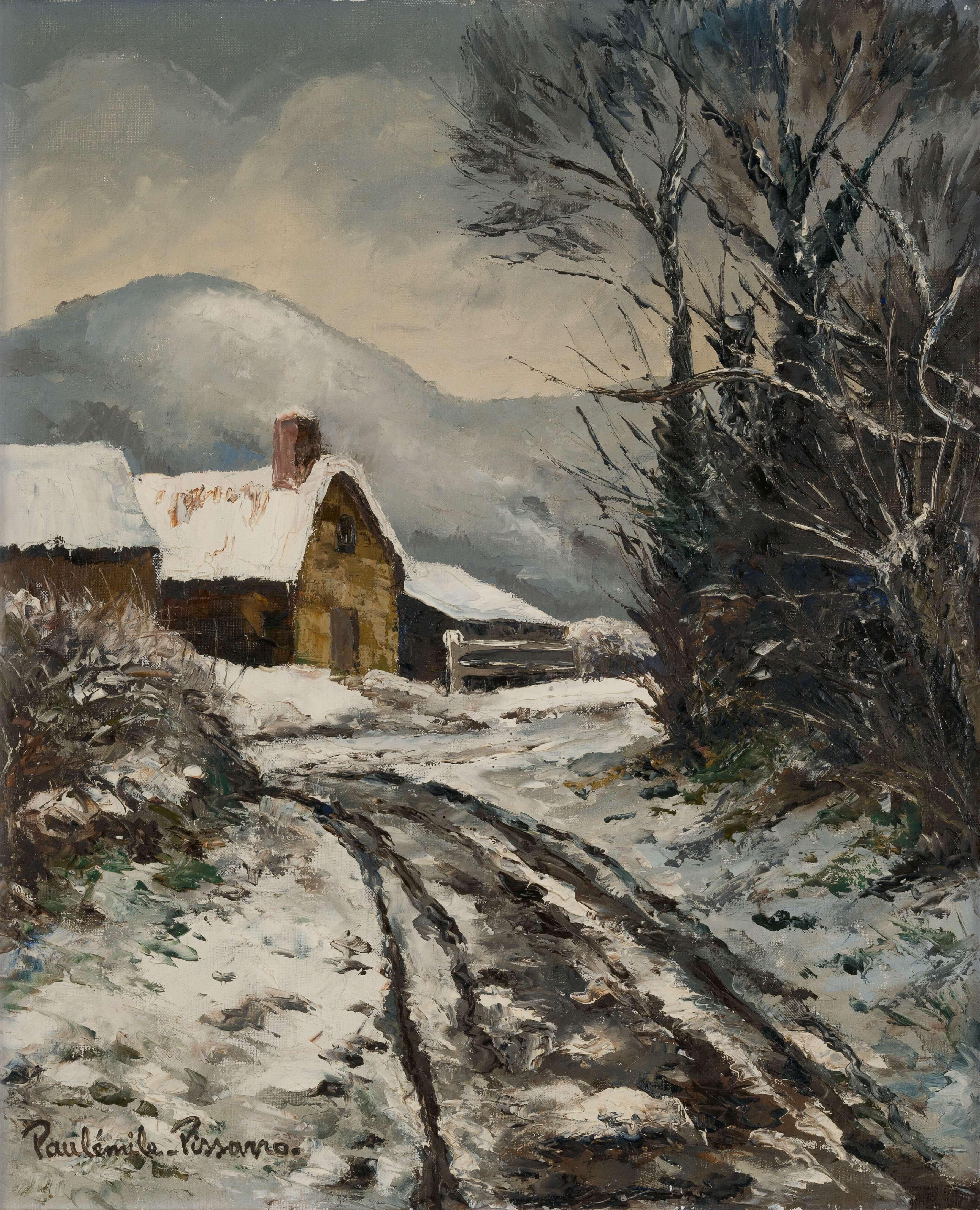 La Corderie et le Pain de Sucre de Paulémile Pissarro - Pintura sobre nieve, Óleo