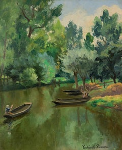 La Riviére Ombragée, La Garette by Paulémile Pissarro - Post-Impressionist 