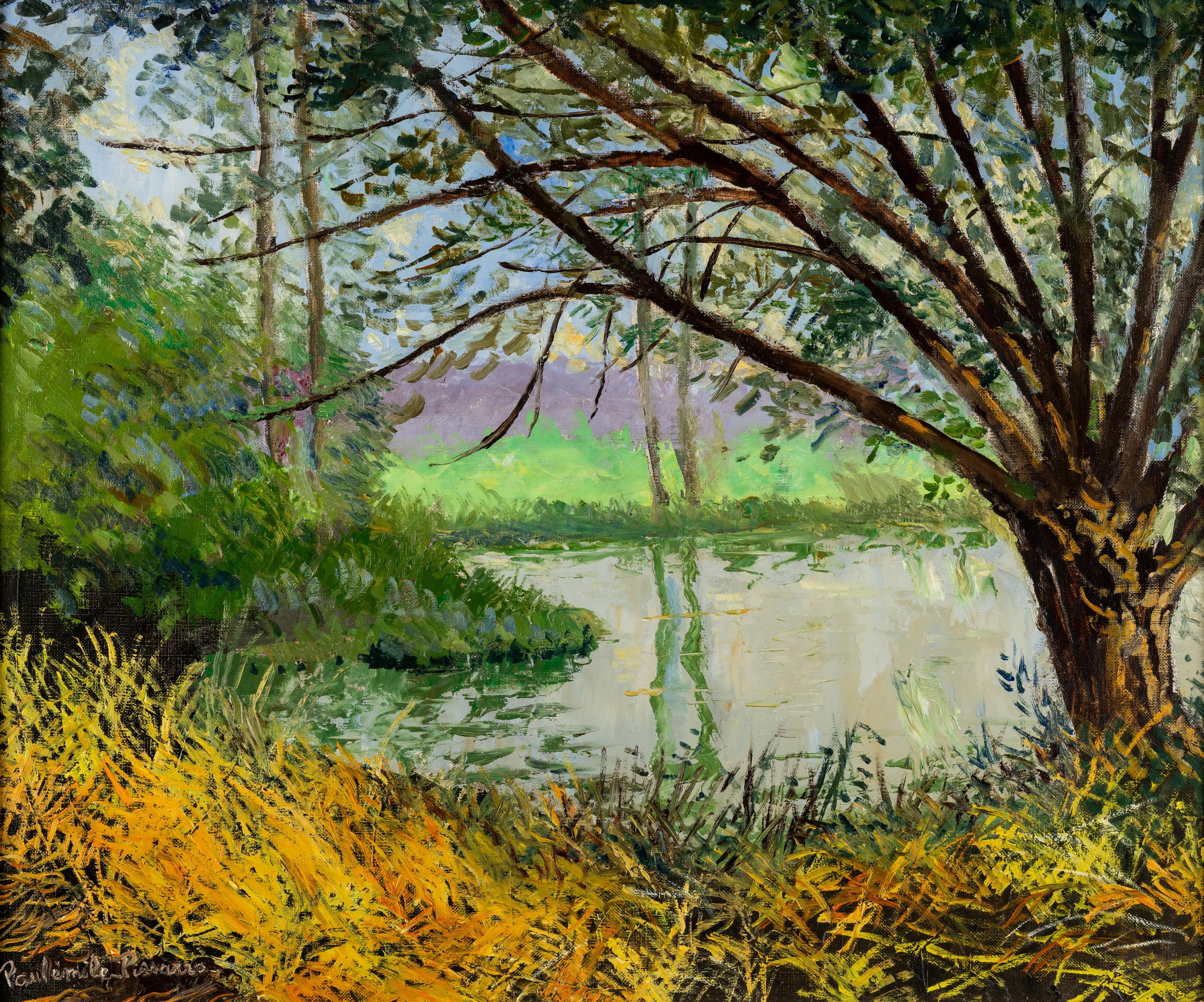 Le Vieux Saule au Bond de l'Orne - Painting di Paul Emile Pissarro