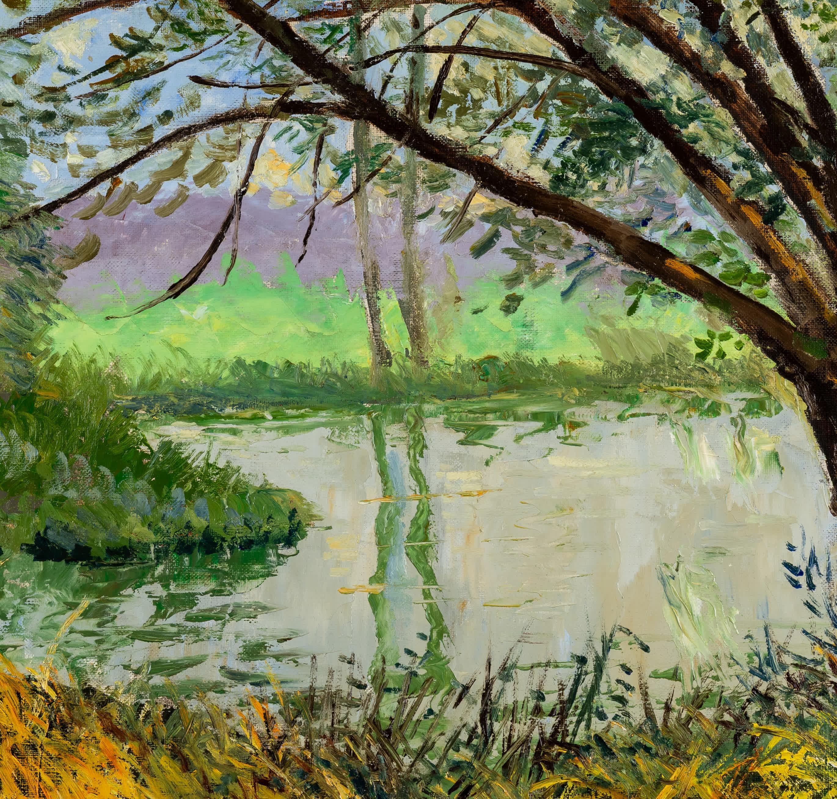 Le Vieux Saule au Bond de l'Orne - Painting Scuola di Barbizon di Paul Emile Pissarro