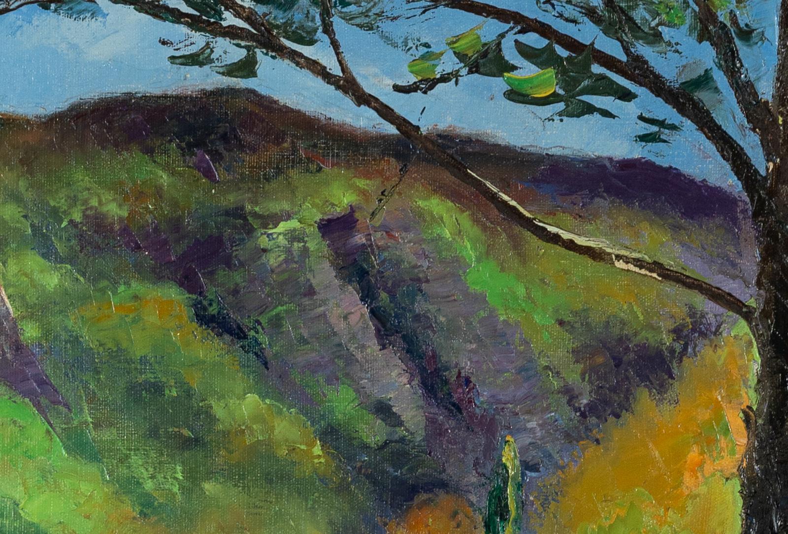 L'Île aux Oiseaux par Paulémile Pissarro - Peinture à l'huile de paysage - Noir Landscape Painting par Paul Emile Pissarro