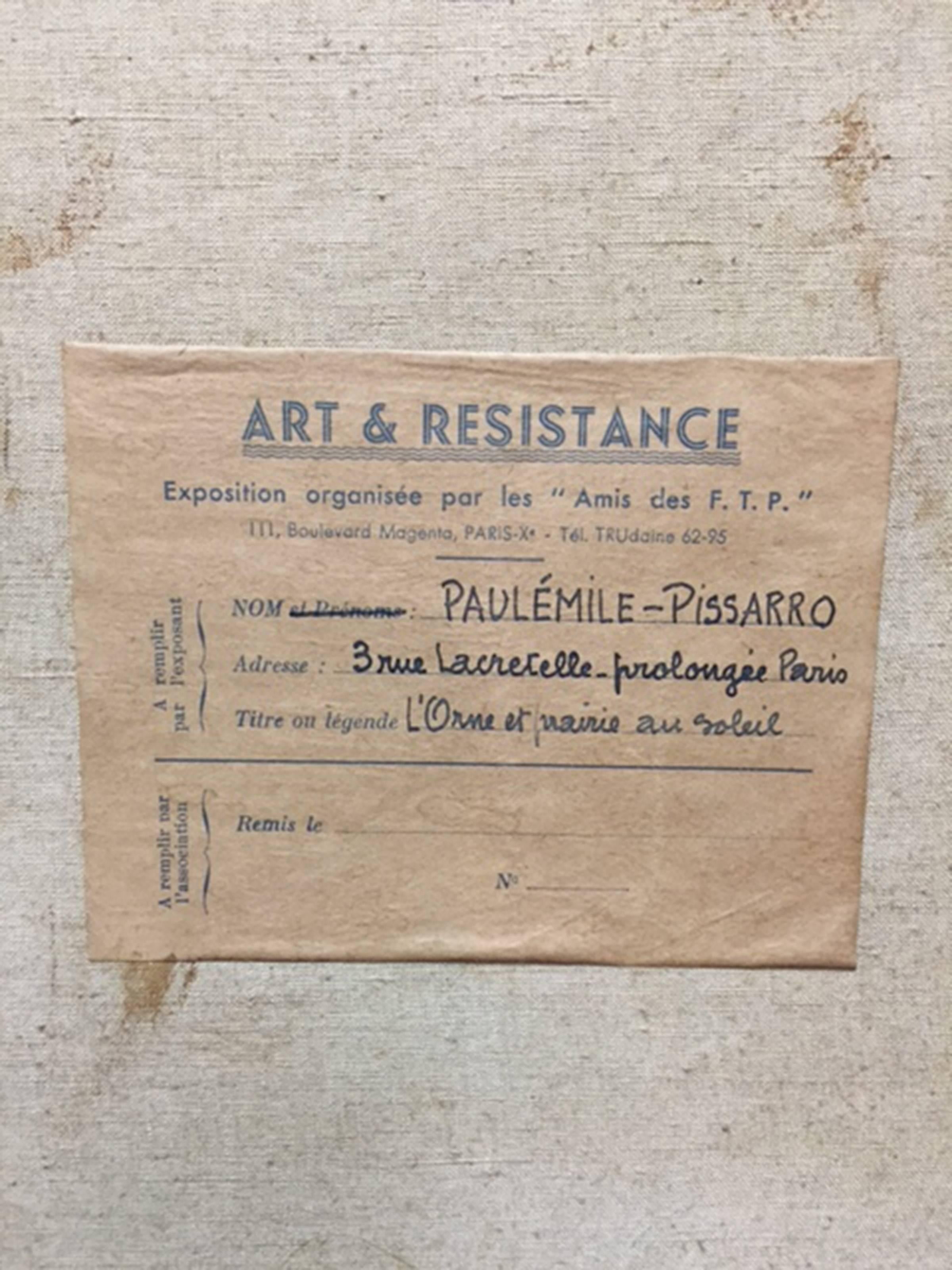 Au Soleil: „Orne De Prairie Au Soleil“ (Impressionismus), Painting, von Paul Emile Pissarro