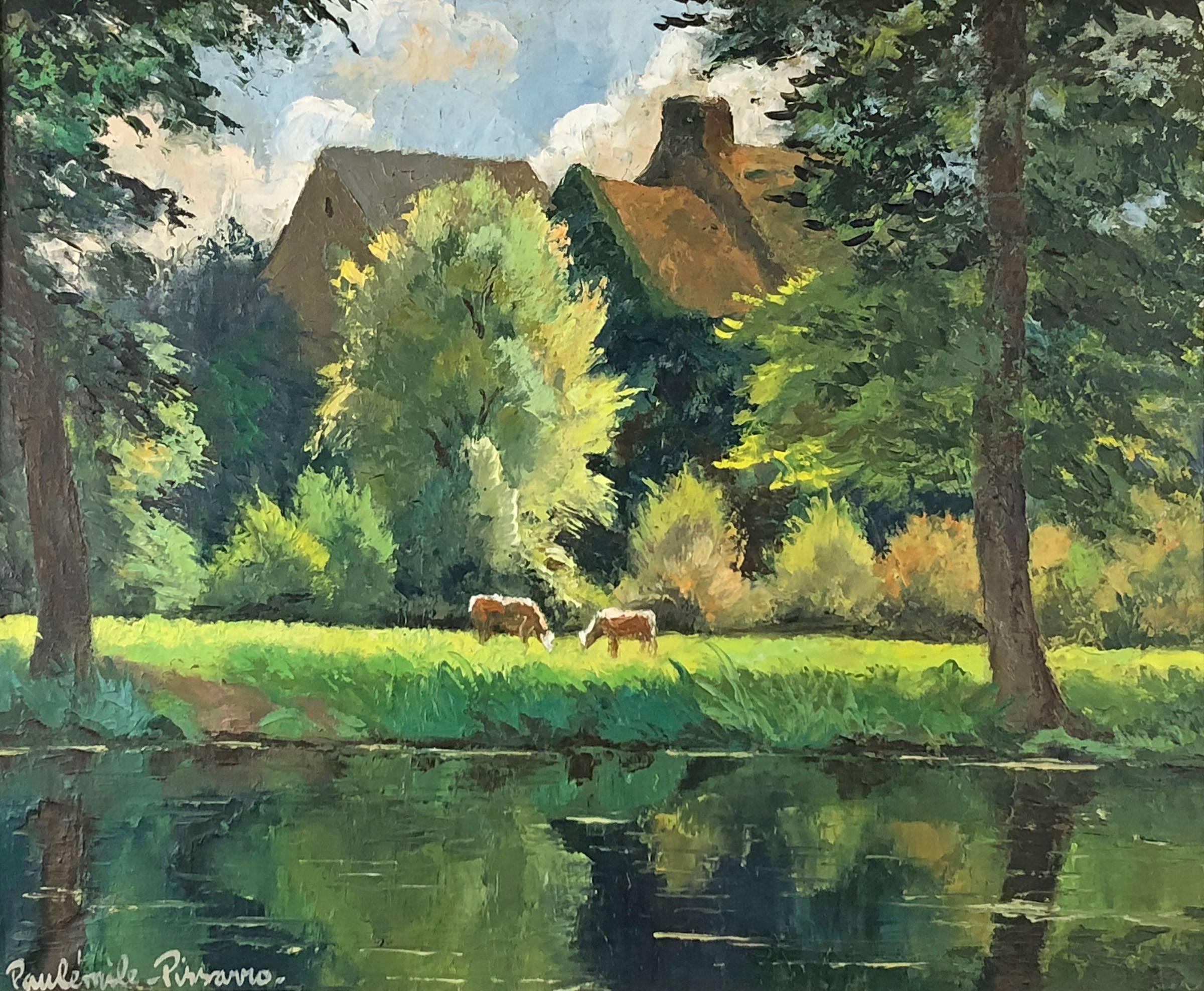 L'Orne De Prairie Au Soleil - Painting by Paul Emile Pissarro