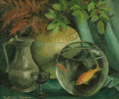 Nature Morte von Paulmile Pissarro – Stillleben, Öl auf Leinwand