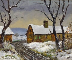 Neige à Clécy by Paulémile Pissarro - Post-Impressionist snow scene