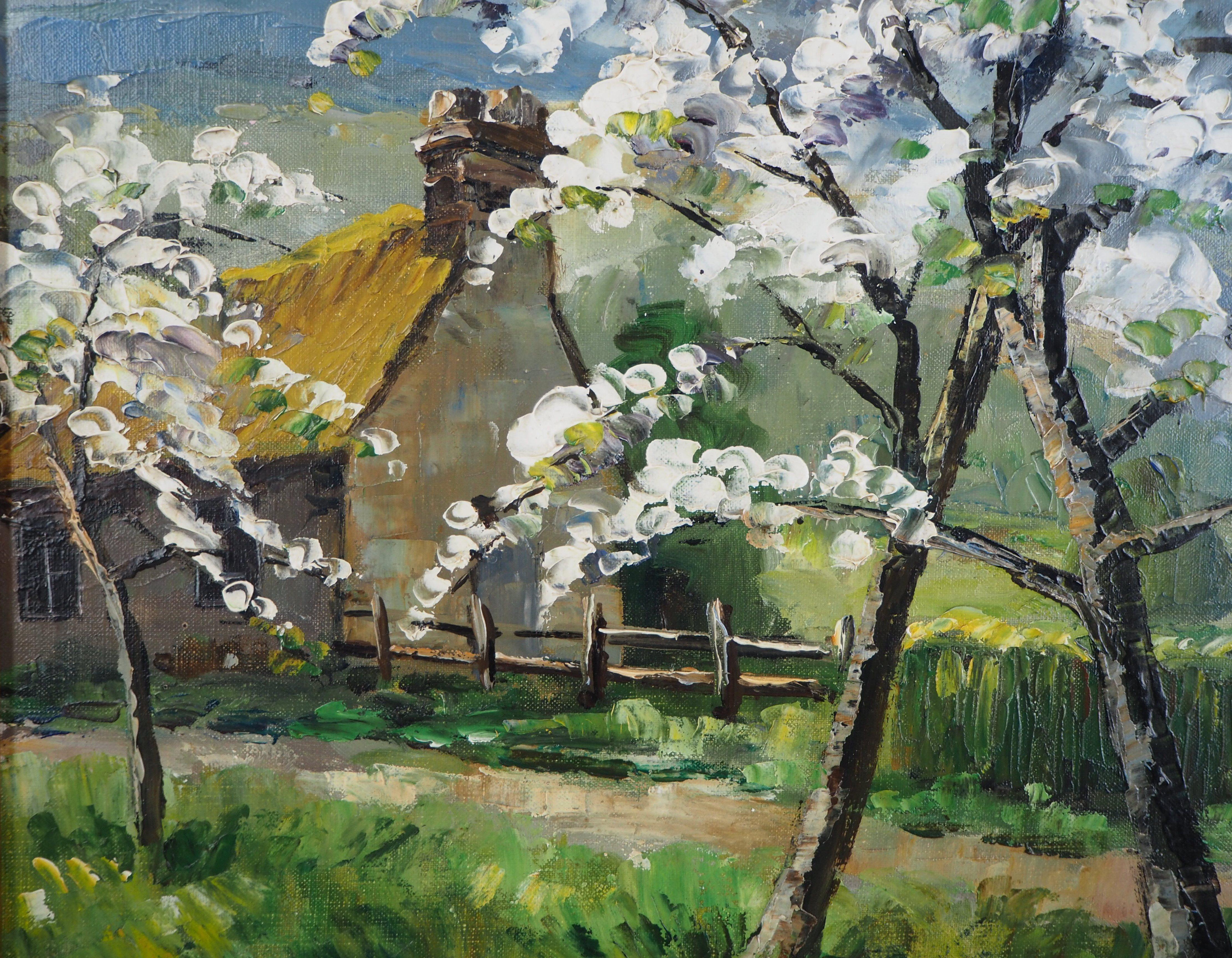 Paul Emile PISSARRO
Normandy : Apple Trees in Blossom

Original oil on canvas
Handsigned bottom left
On canvas 55 x 46 cm (c. 22 x 18 inch)
Presented with a golden wood frame 69 x 60 cm (c. 28 x 24 in)

Excellent condition