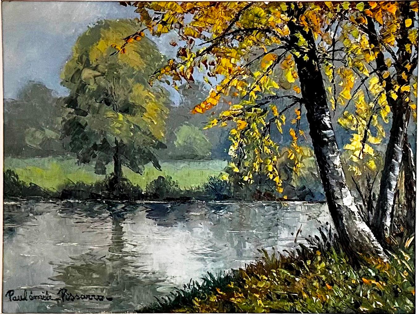  Novembre au bord de l’eau  - Painting by Paul Emile Pissarro