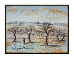 Paul Emile Pissarro Pastel Painting Original Signed Landscape Authentic Artwork