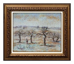 Paul Emile Pissarro Pastel Painting Original Signed Landscape Authentic Artwork