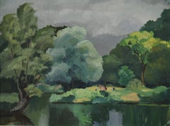 Personnages le Long de l'Eure by PAULÉMILE PISSARRO - Post-Impressionist