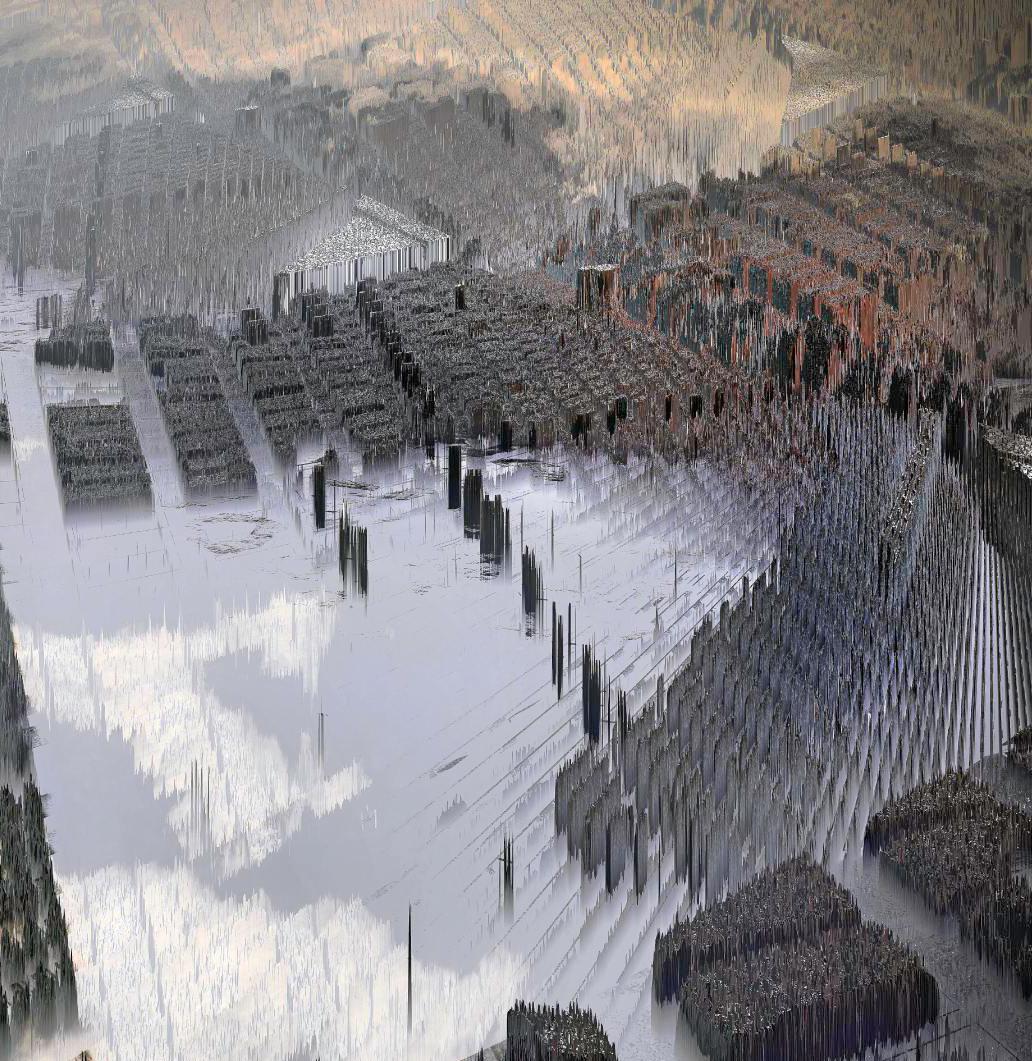 City Landcuts - Vision of a Urban Territory - Abstract Cityscapes For Sale 1