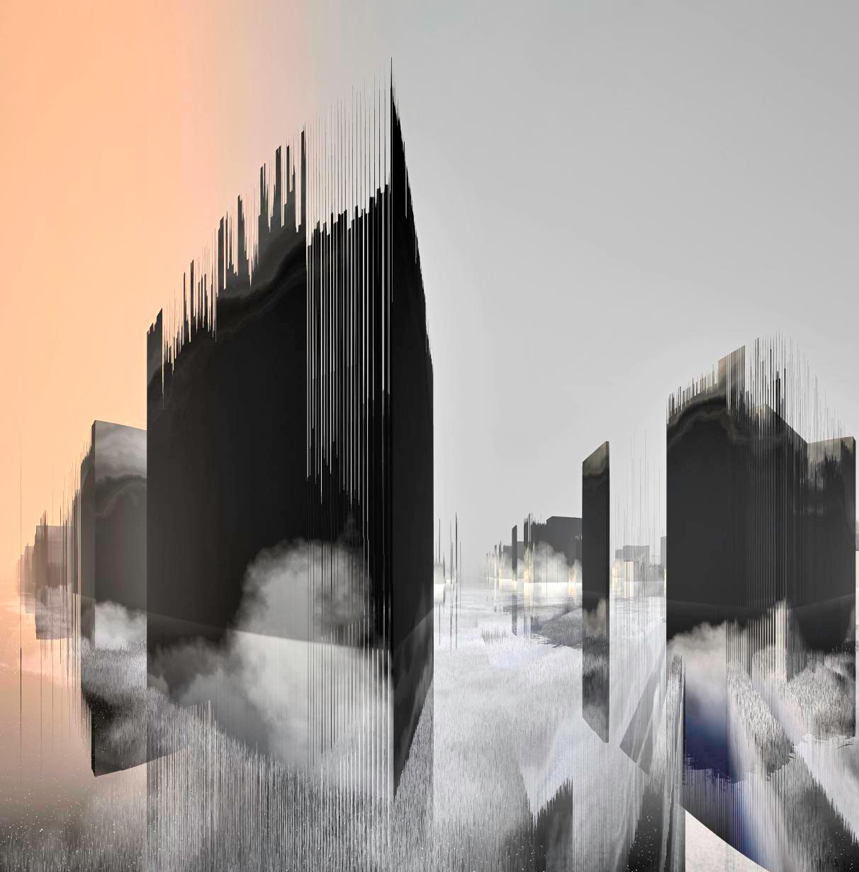 City Landcuts - Vision eines urbanen Territoriums - Abstrakte Stadtlandschaften (Grau), Color Photograph, von Paul-Émile Rioux