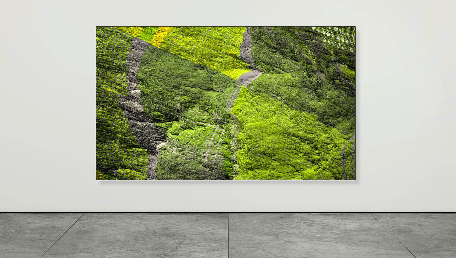 Digital Clift - Green Forest Aerial View - Contemporary Photograph by Paul-Émile Rioux
