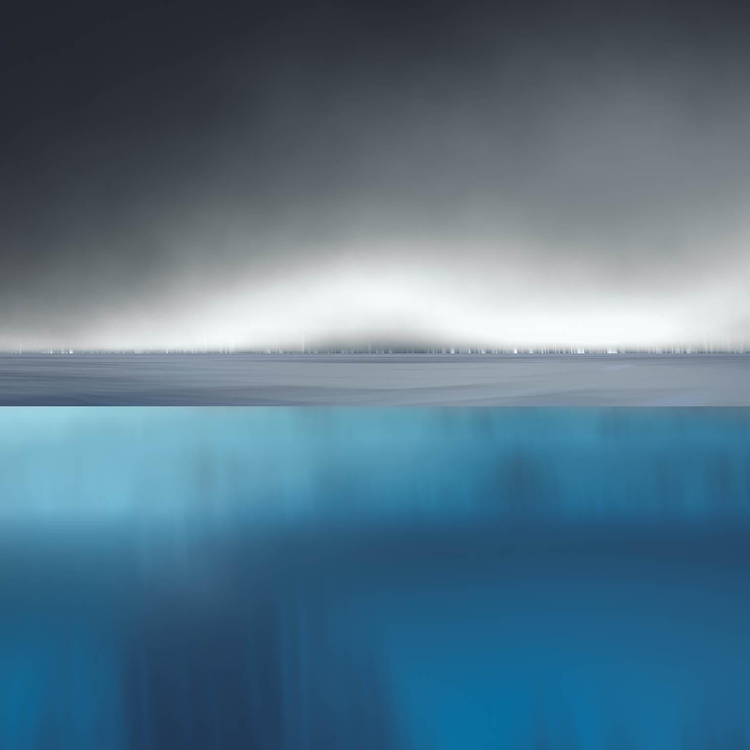 Triptychon Türkis – Türkis – Unterwasserwelt in Blautönen – Abstrakte Meereslandschaften im Angebot 1