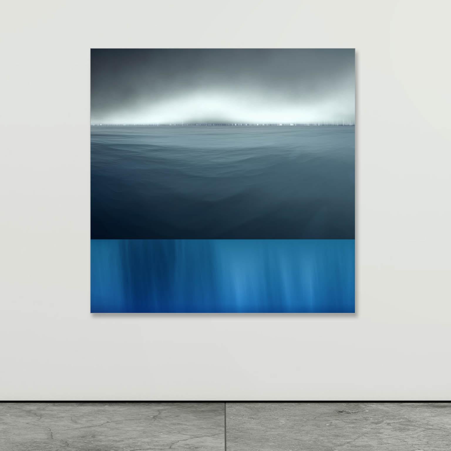 Triptych - Vision of an Underwater World in Nuances of Blue - Abstract Seascapes - Photograph by Paul-Émile Rioux