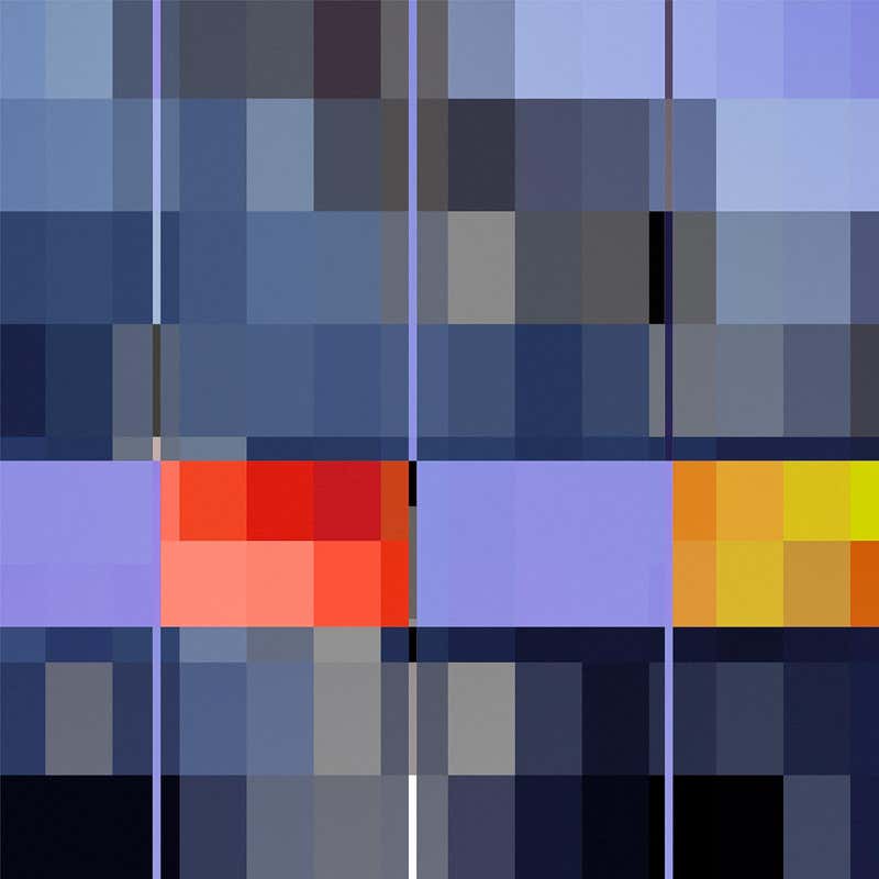 Paul-Émile Rioux - City _ Square, Violet, Red, Yellow 24 x 24, 1/ 200 ...