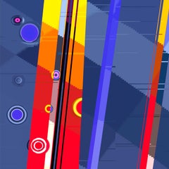 Diagonal _ Orange, Yellow, Violet, 24 x 24, 1/ 200 ed. (unframed)