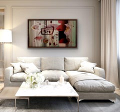 The Long View, Abstract Figurative Art, Art Deco Painting, Statement Art