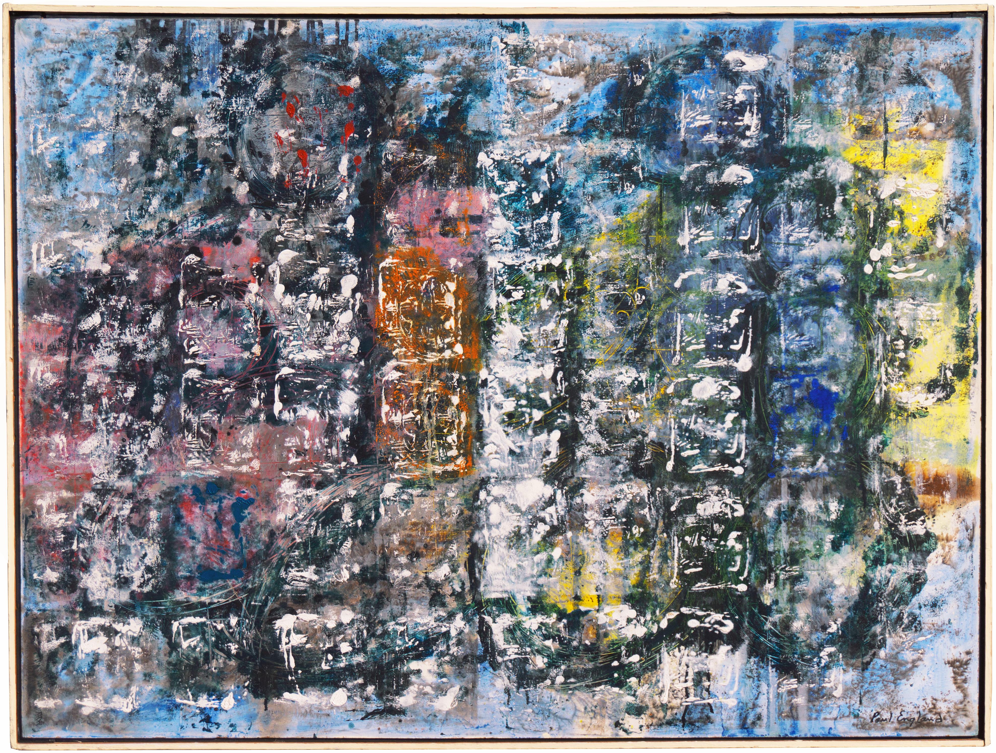 'Abstract, Azure and Rose', Paris, Art Students League, Carnegie Institute, Oil - Painting by Paul England