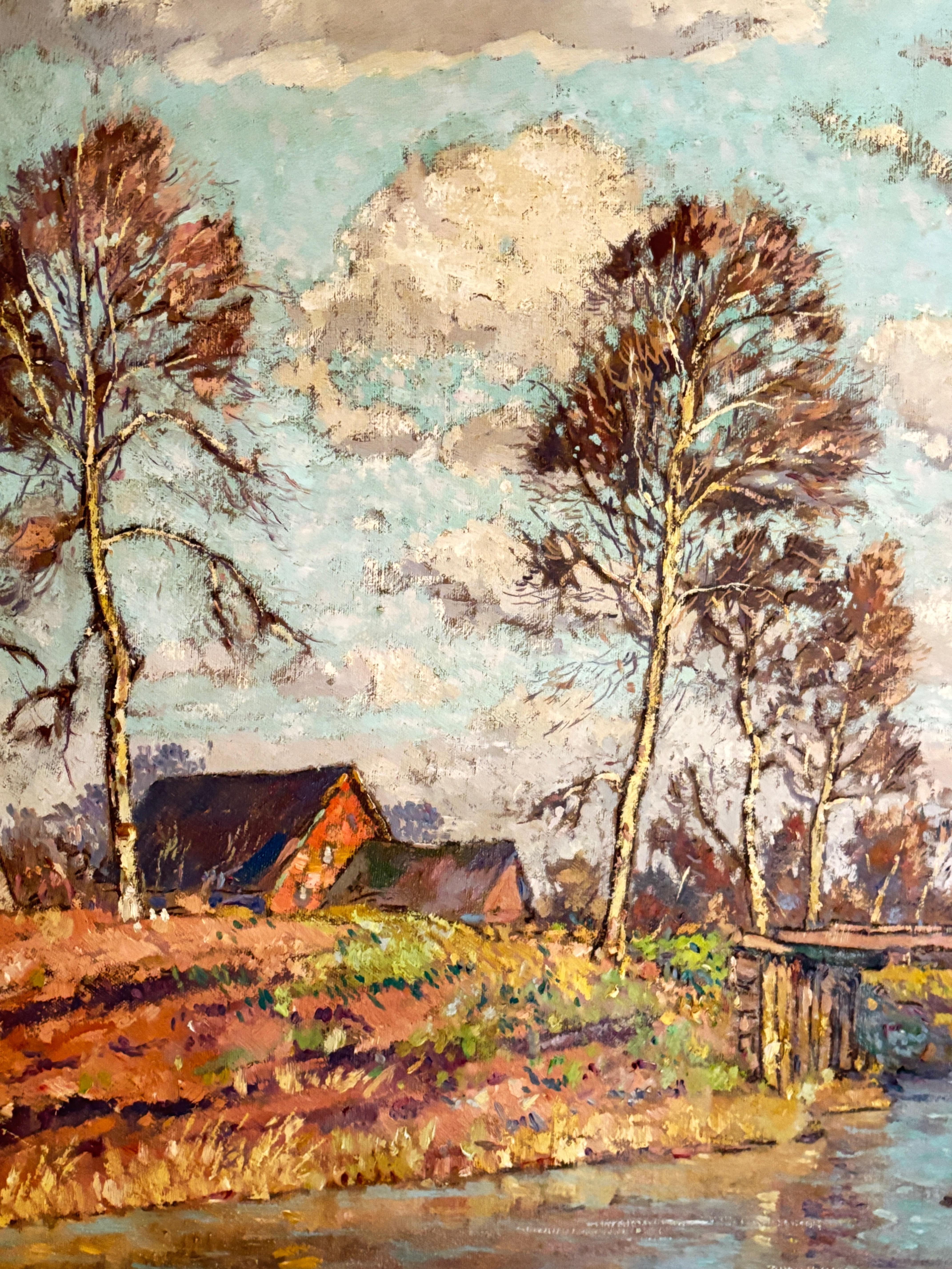 XX secolo Paul Ernst Wilke Pittura di paesaggio impressionista in vendita