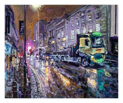 Old Town Hall Painting, Contemporary Acrylic on Canvas, 2023, 50x61 cm