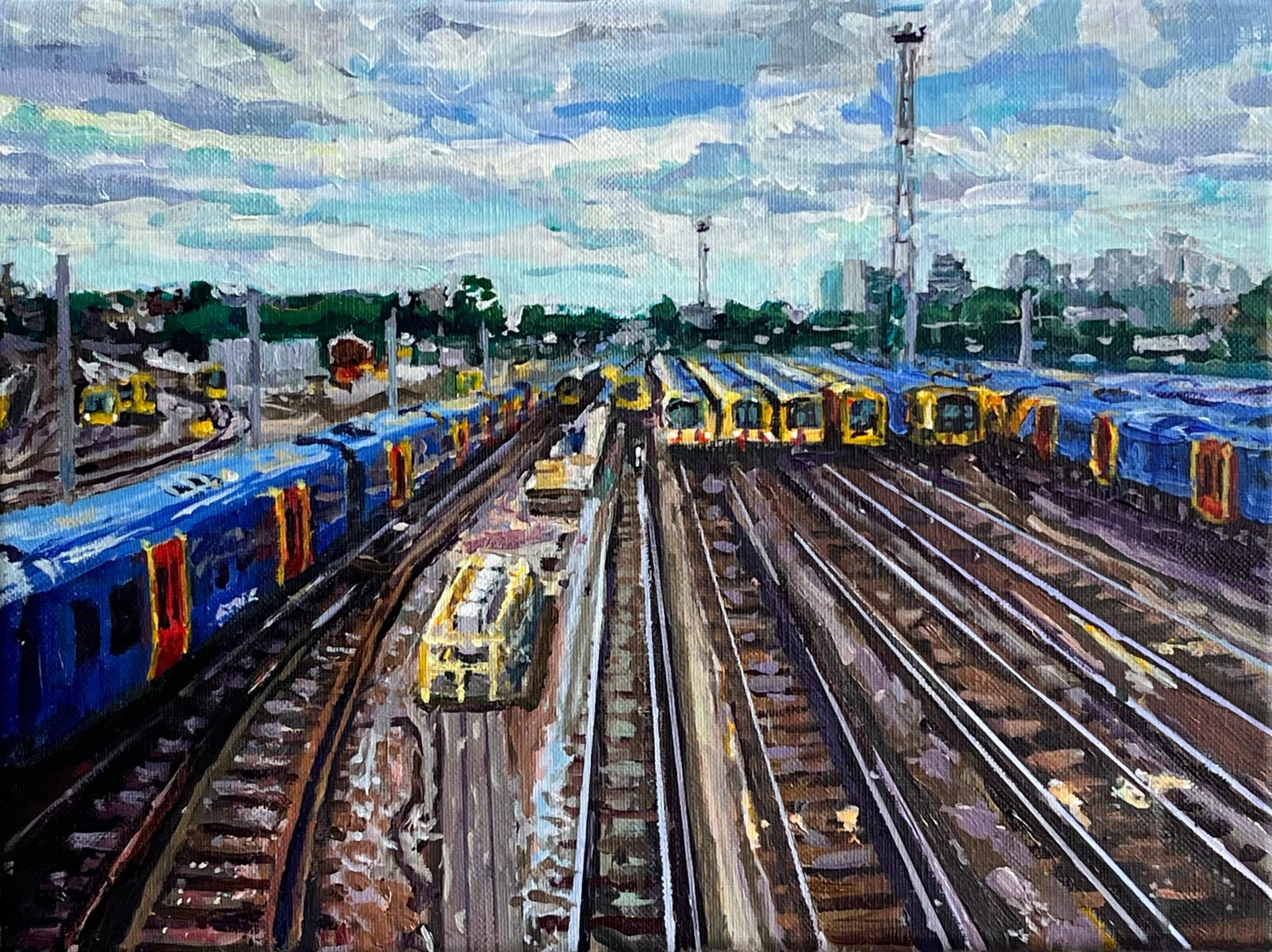 Sidings - Contemporary Acrylic Painting on Canvas, 2010+, 30x40 cm