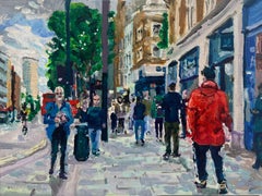 Straßenbild - Gemälde, Acryl auf Leinwand