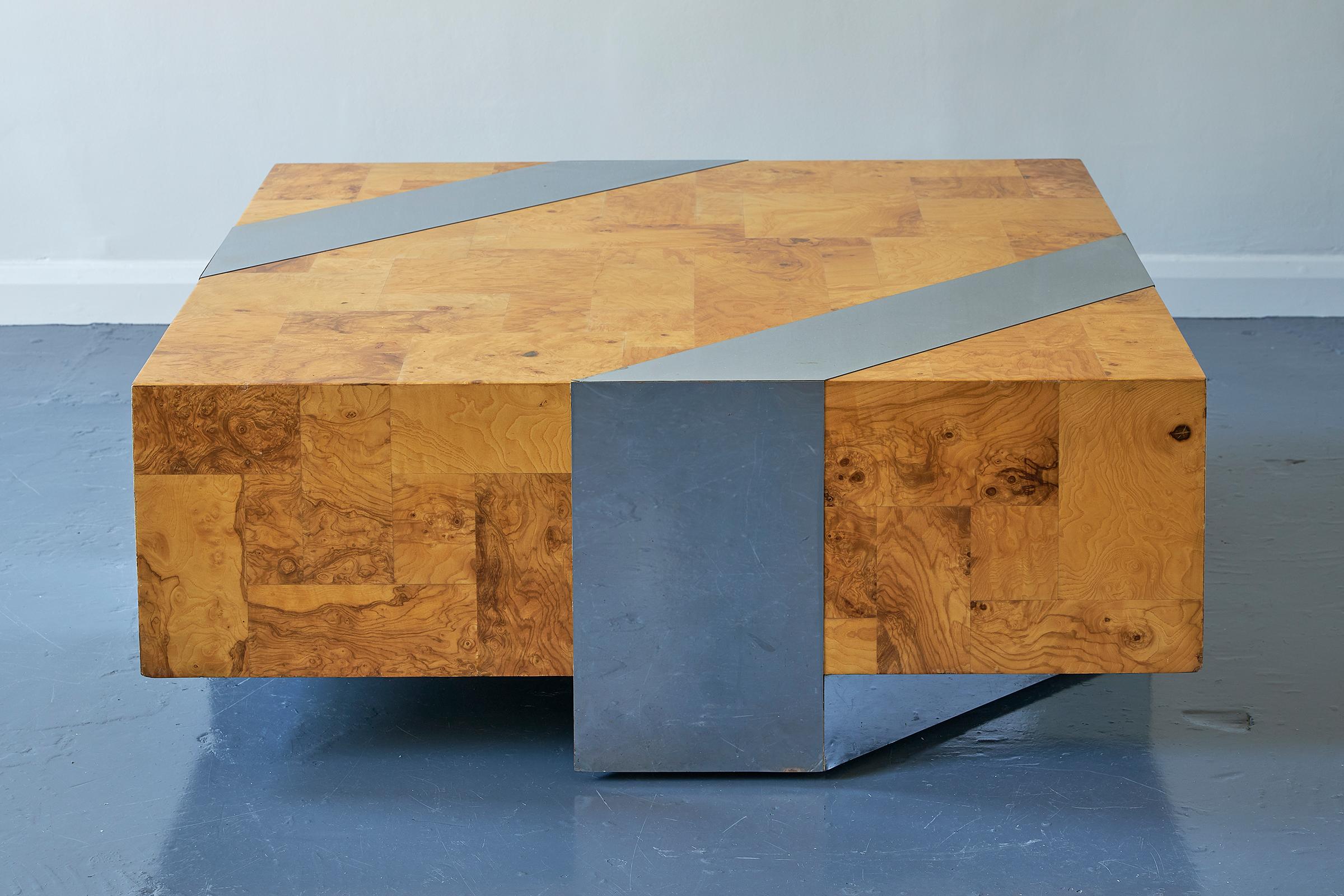 Paul Evans Brutalist Patchwork Coffee Table, Circa 1970 In Good Condition For Sale In Petworth, West Sussex