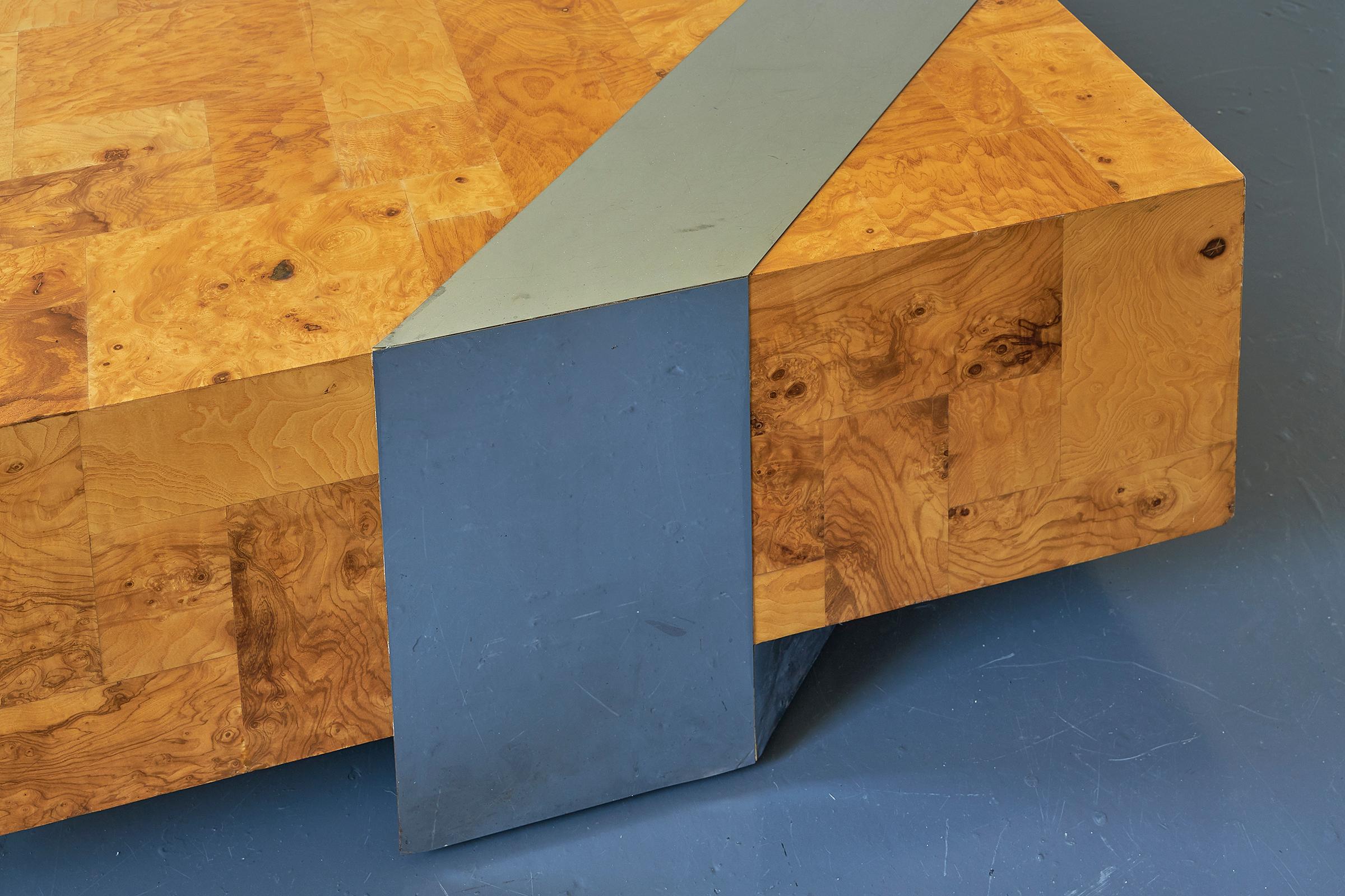 Late 20th Century Paul Evans Brutalist Patchwork Coffee Table, Circa 1970 For Sale
