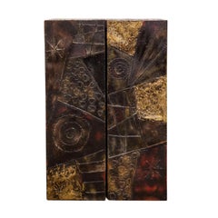 Paul Evans 2 Door Wall Mounted Cabinet Welded 1968, 'Signed and Dated'