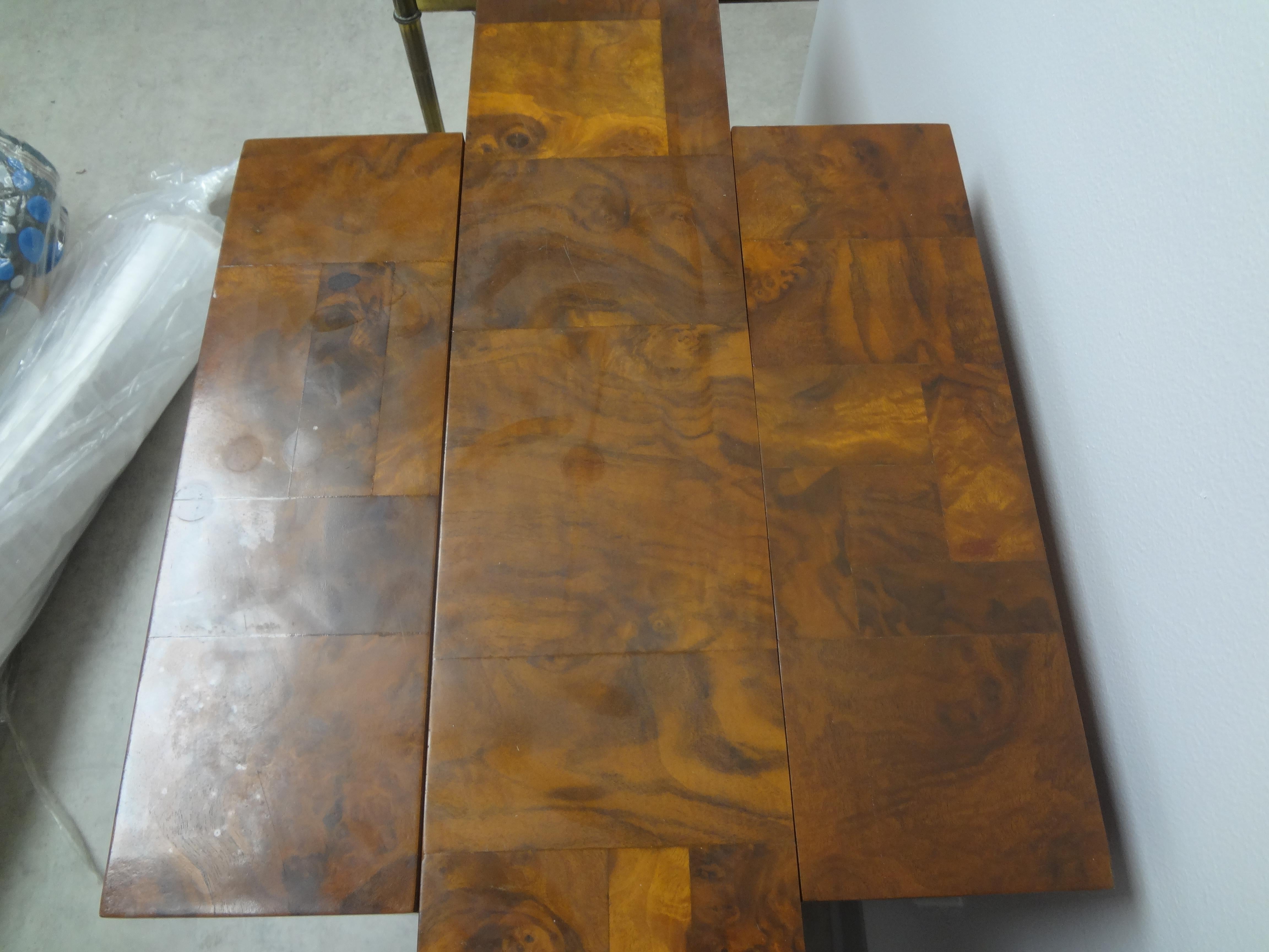 Console ou base de table à manger en bois de broussin Paul Evans Cityscape Patchwork en vente 1
