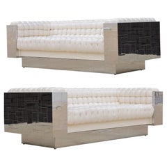 Paul Evans Biskuit getuftete Cityscape-Sofa, signiert