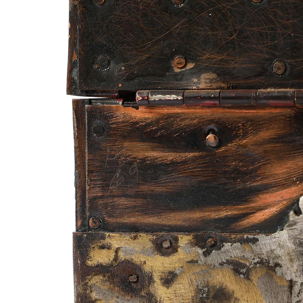 Paul Evans Box for America House, Copper, Bronze, and Pewter, Hinged, Signed For Sale 4