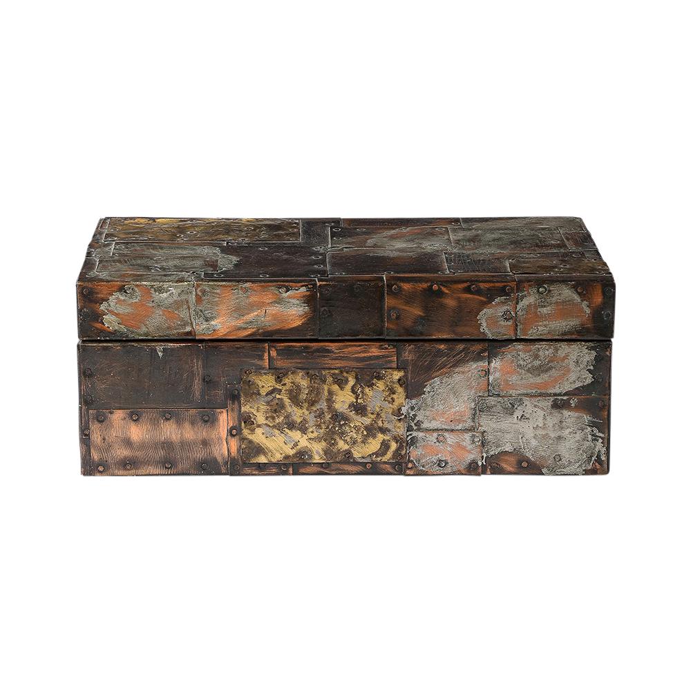 Paul Evans Box for America House, Copper, Bronze, and Pewter, Hinged, Signed For Sale 10