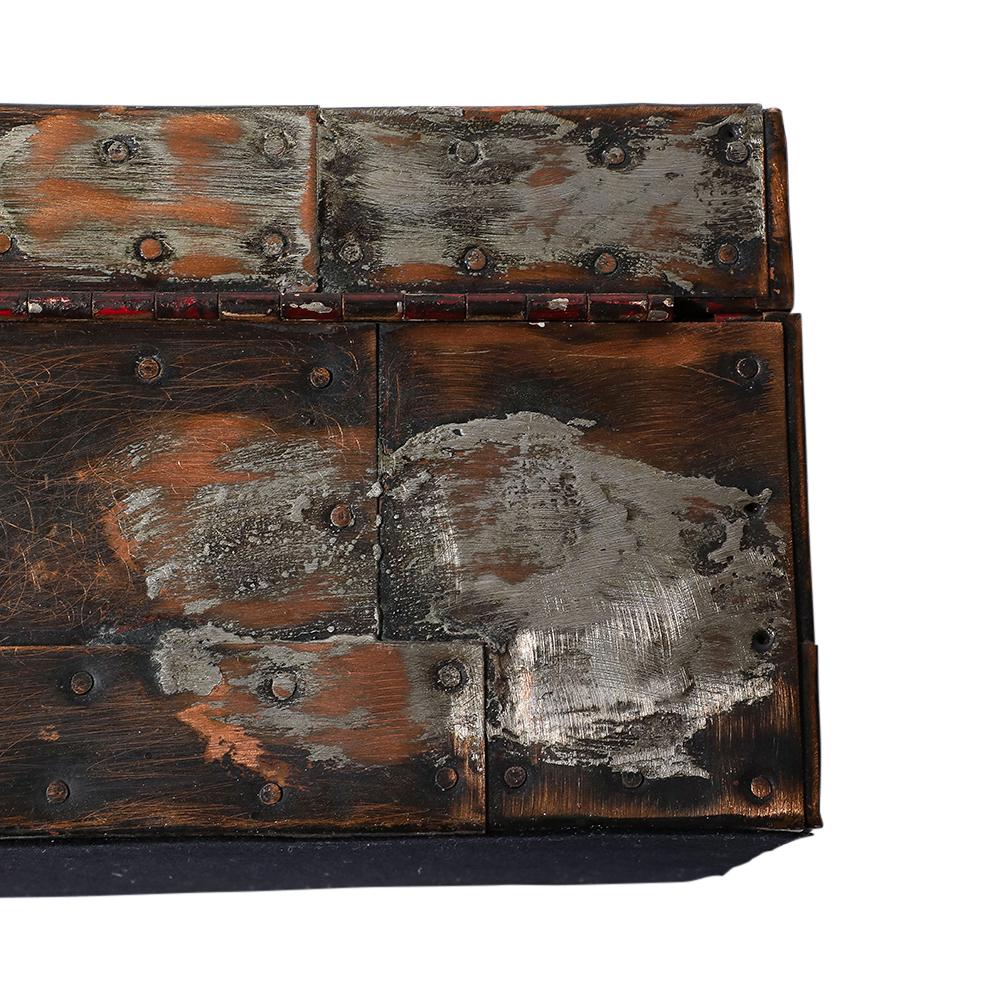 Paul Evans Box for America House, Copper, Bronze, and Pewter, Hinged, Signed For Sale 12