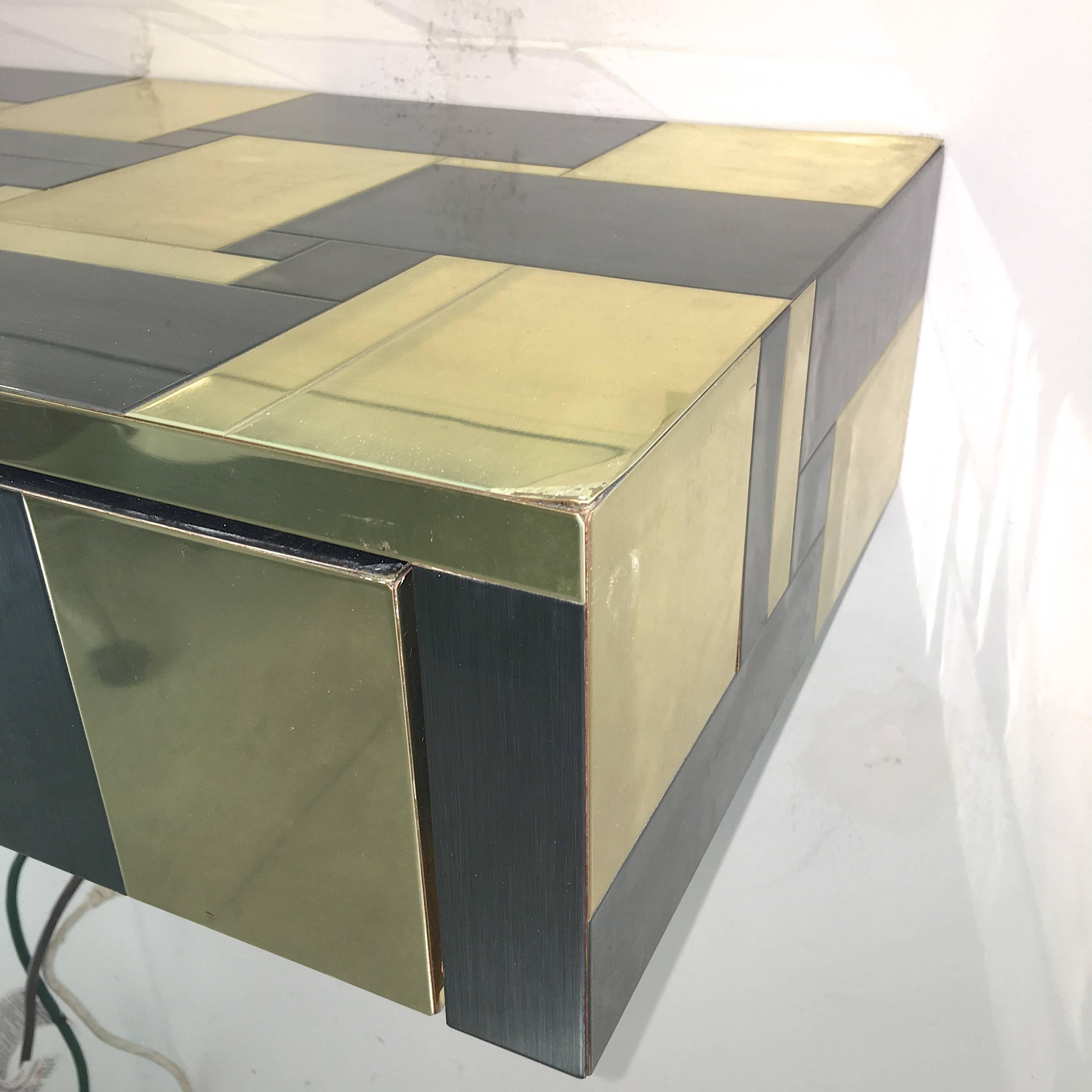 Paul Evans Brass and Gunmetal Floating Console 7