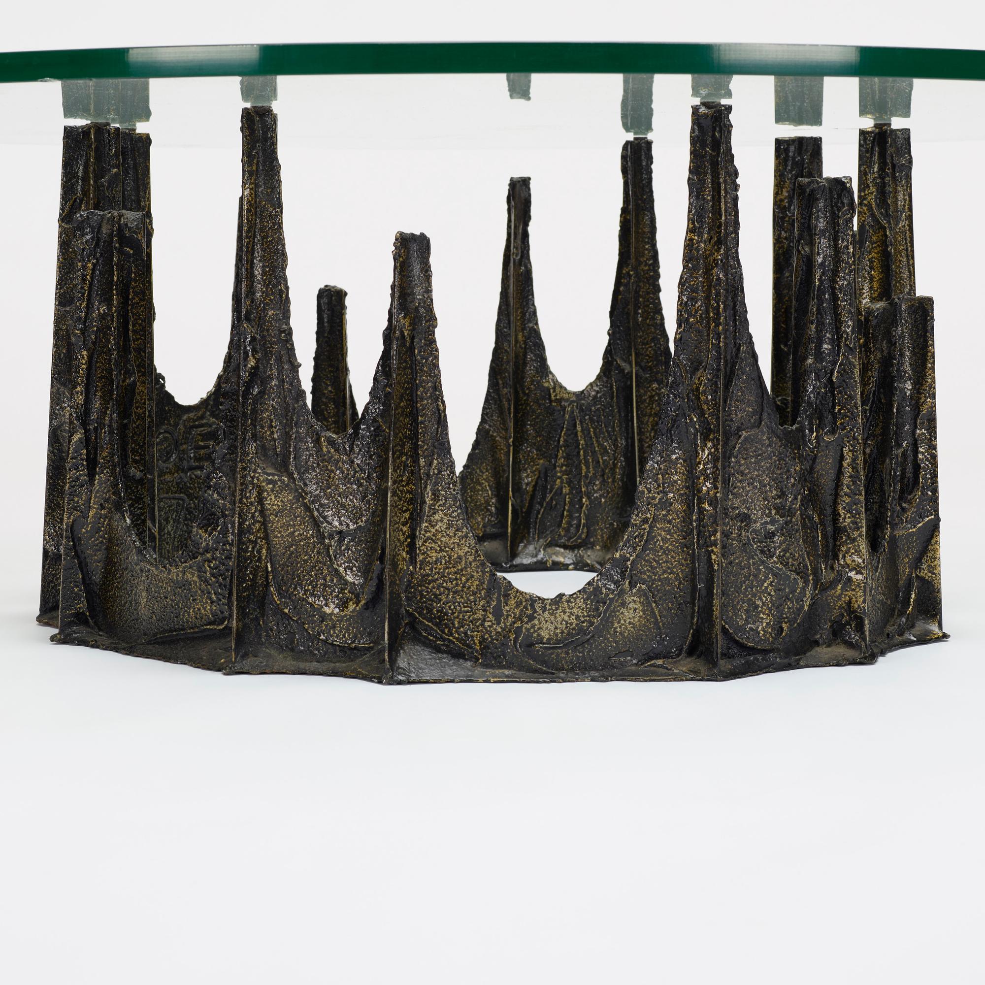 Skulpturaler Bronze-Couchtisch „Stalagmite“ von Paul Evans (Bronziert) im Angebot