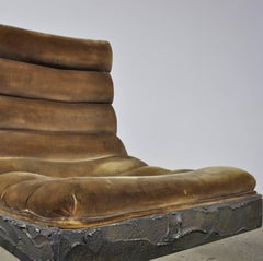 Paul Evans Bronze Resin over Wood, Lounge Chair for Paul Evans Studio, 1969