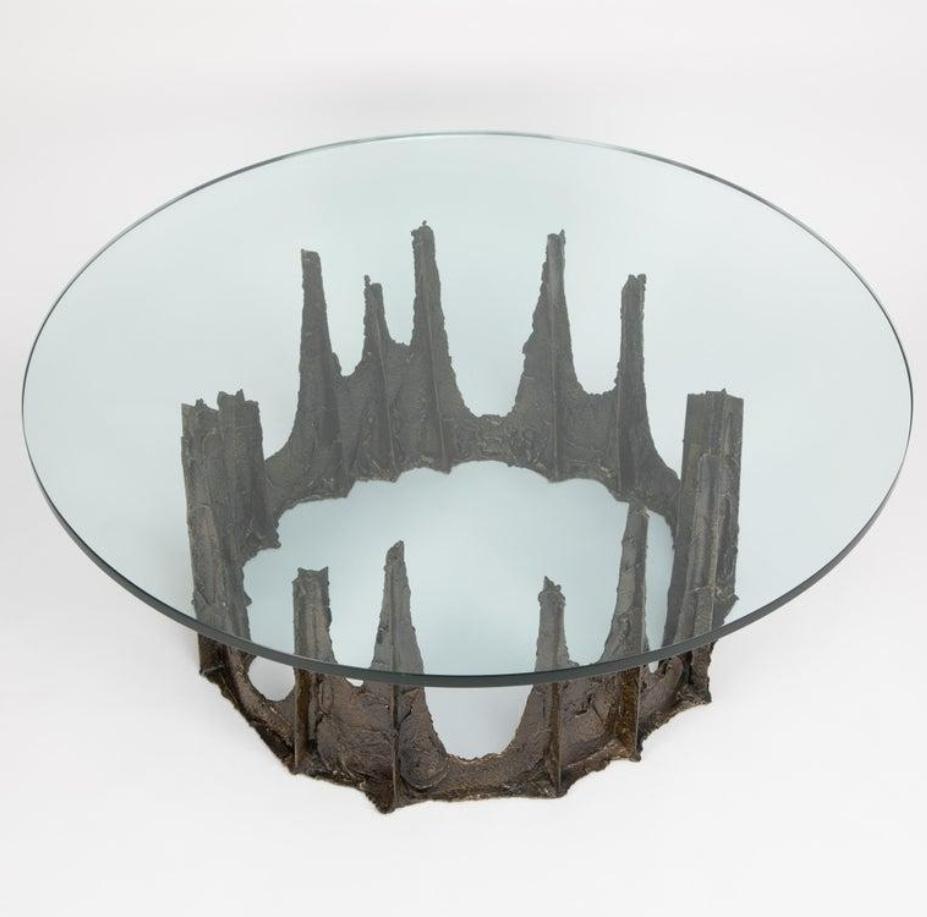 Brutalist Paul Evans Bronze Stalagmite Coffee Table For Sale