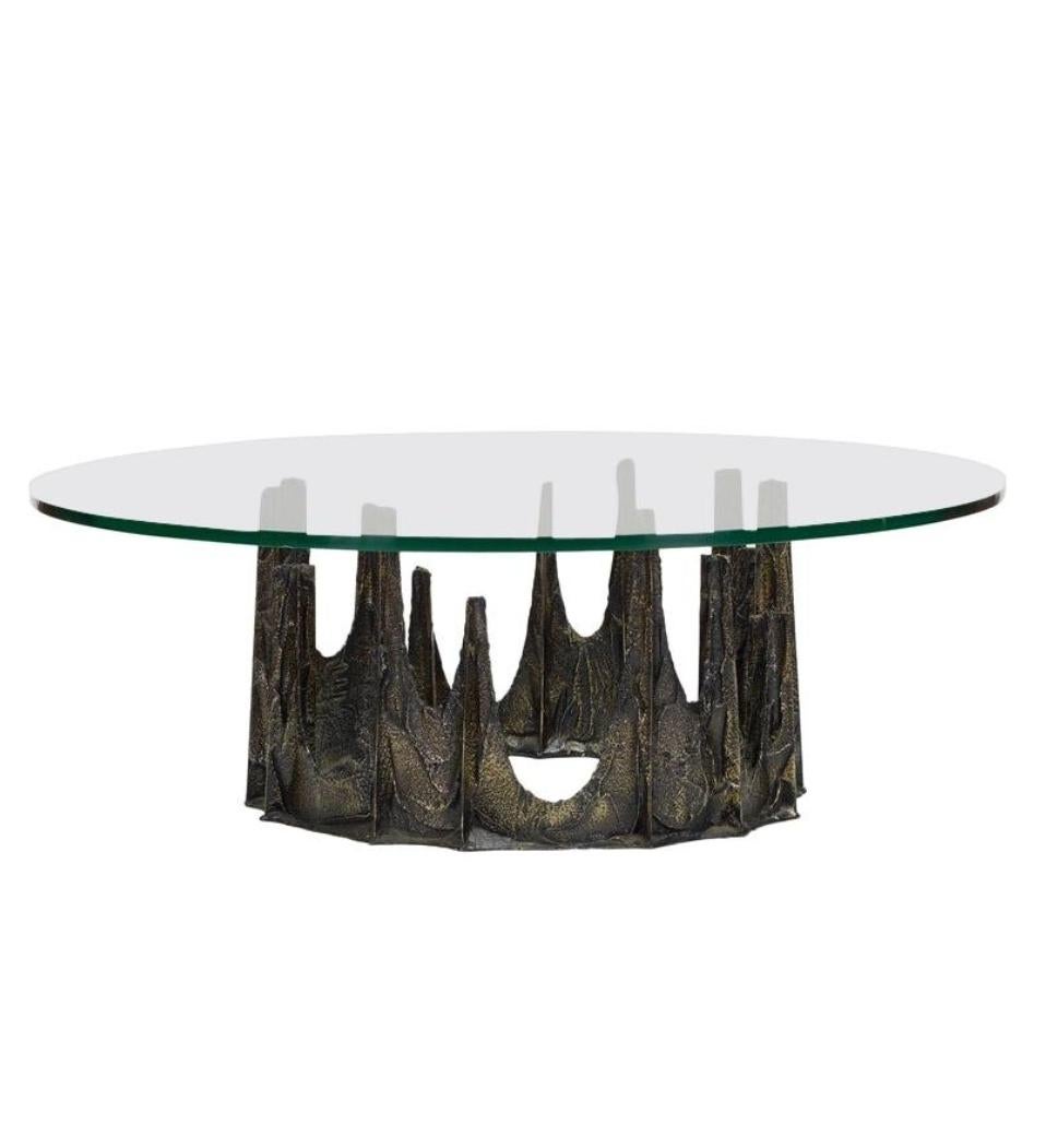 American Paul Evans Bronze Stalagmite Coffee Table For Sale