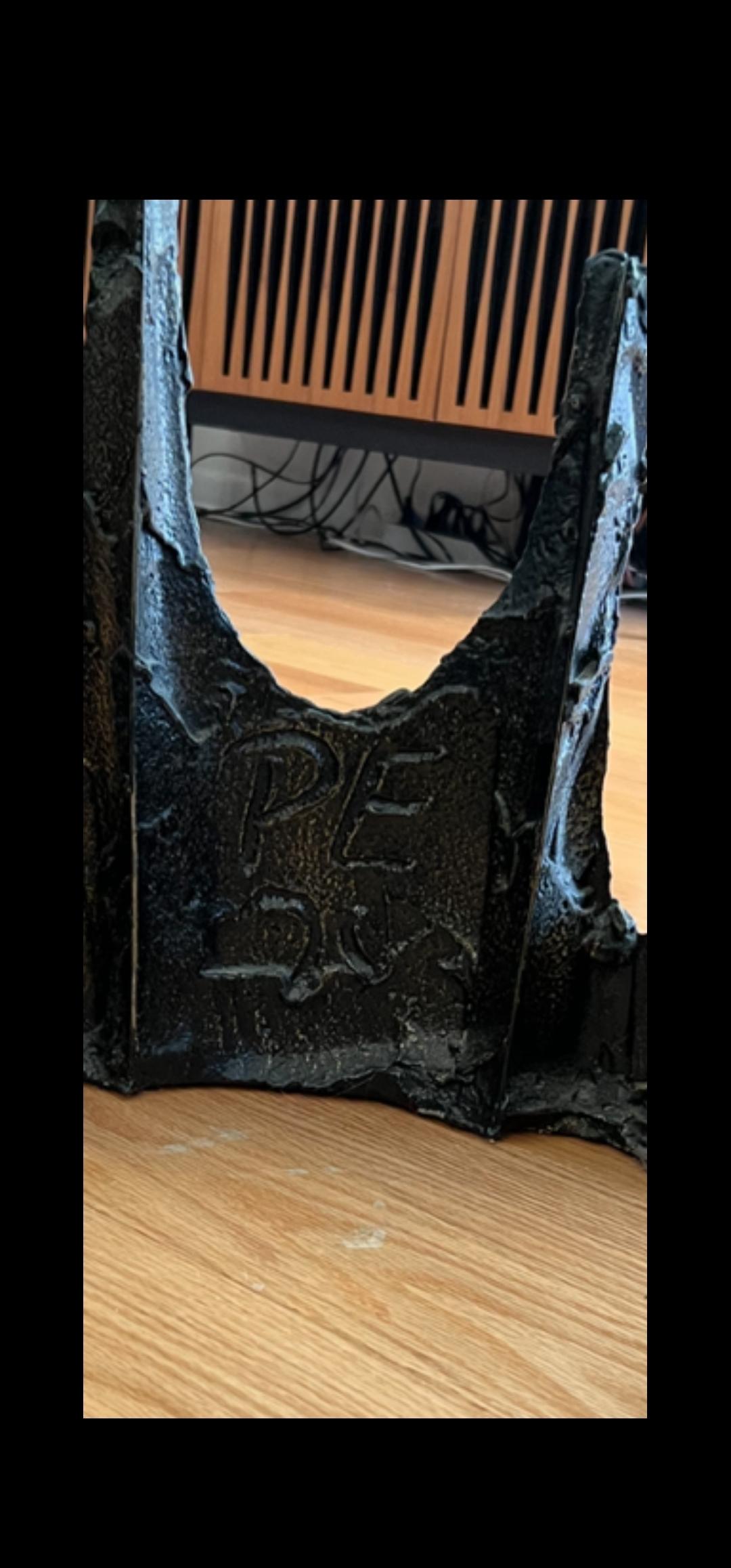 Hand-Crafted Paul Evans Bronze Stalagmite Coffee Table For Sale