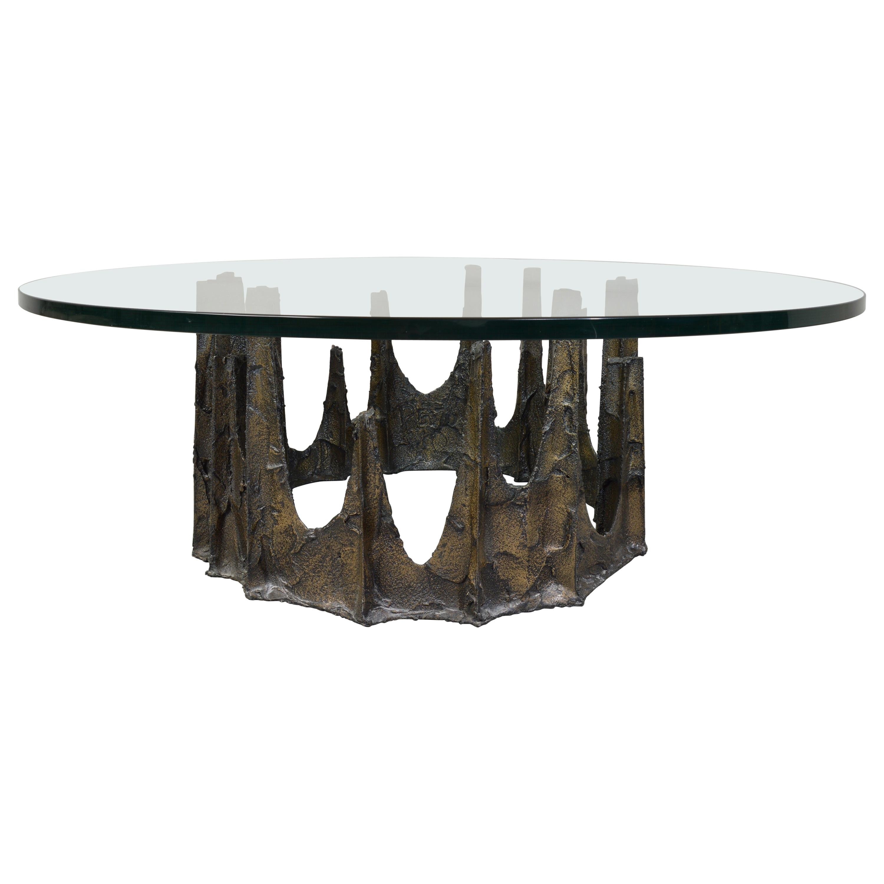 Paul Evans Bronze ‘Stalagmite’ PE-128 Brutalist Cocktail Table Signed “PE70”