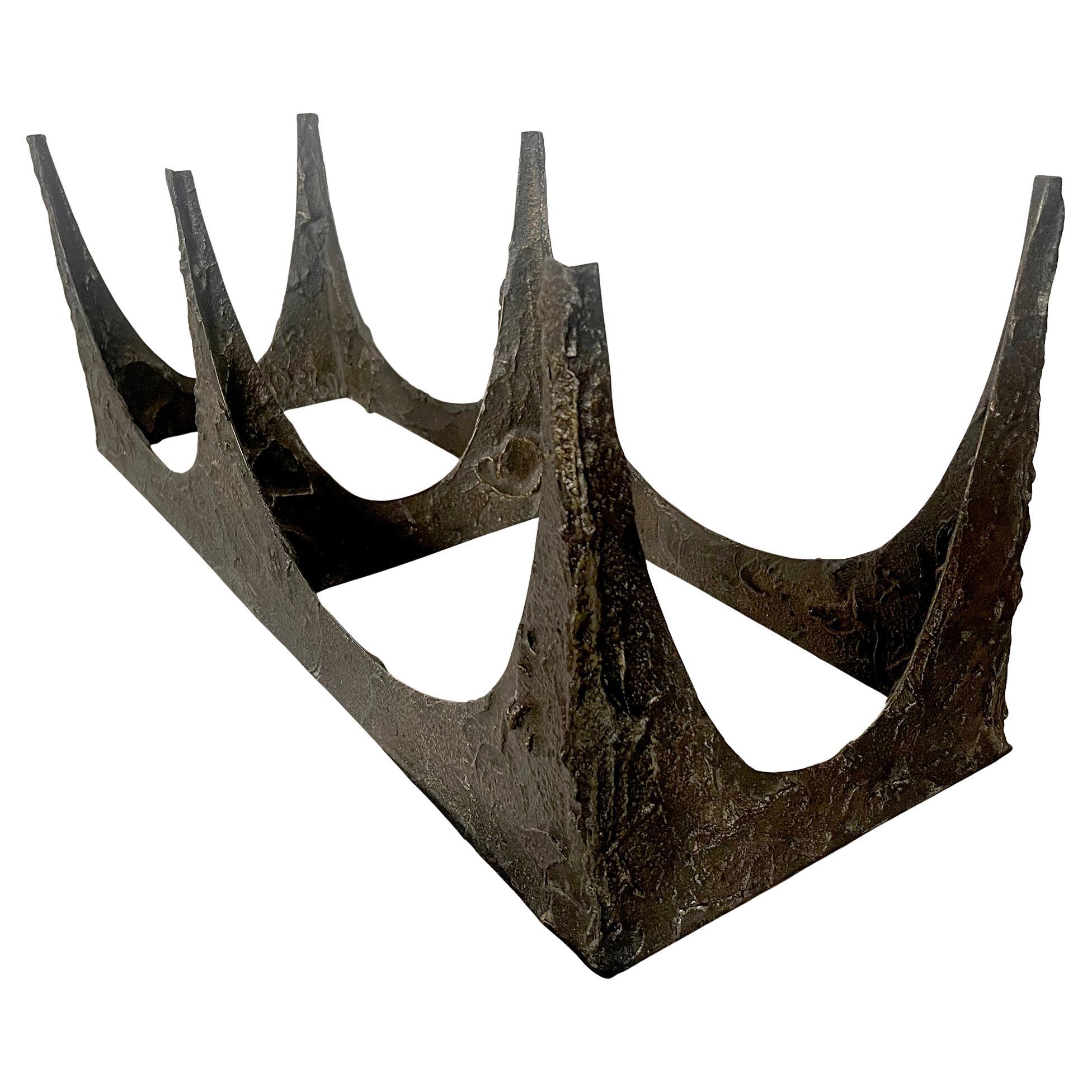 Brutalisme Table basse brutaliste Paul Evans en bronze Stalagmite signée 1969 en vente
