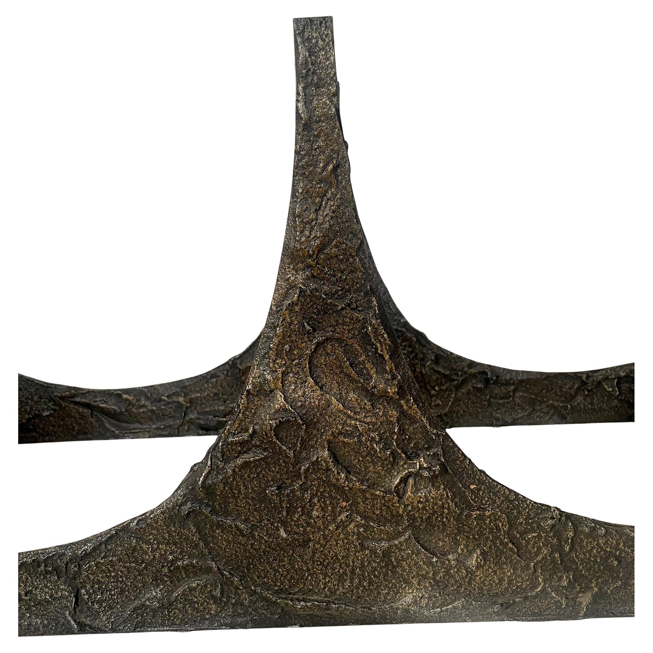 Fait main Table basse brutaliste Paul Evans en bronze Stalagmite signée 1969 en vente