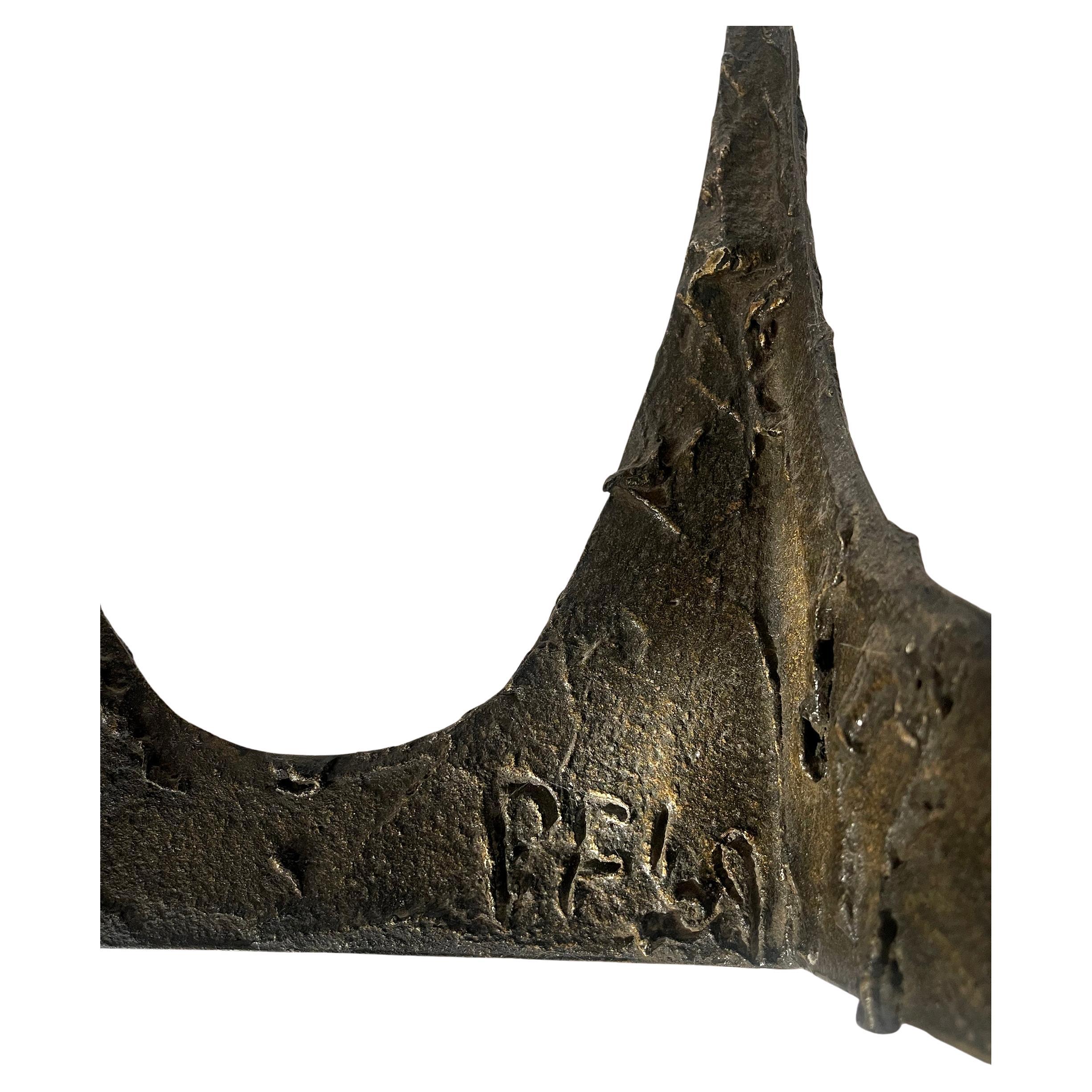 Bronze Table basse brutaliste Paul Evans en bronze Stalagmite signée 1969 en vente
