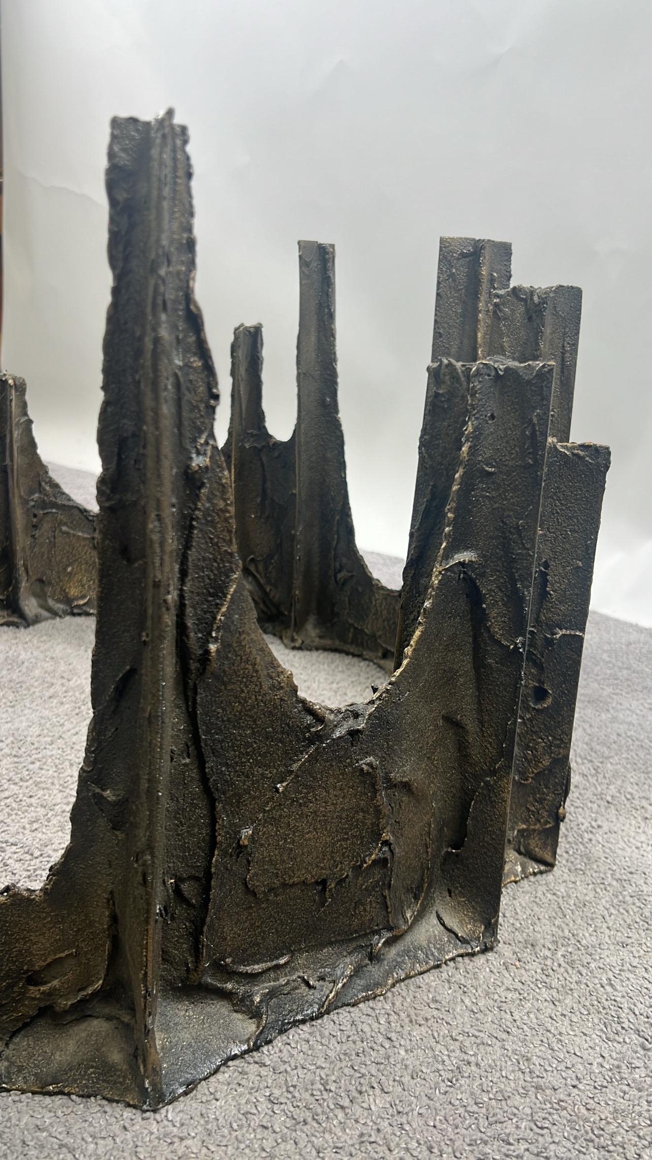 Paul Evans Brutalist Bronze Stalagmite Coffee / Cocktail Table, Signed & Dated For Sale 5