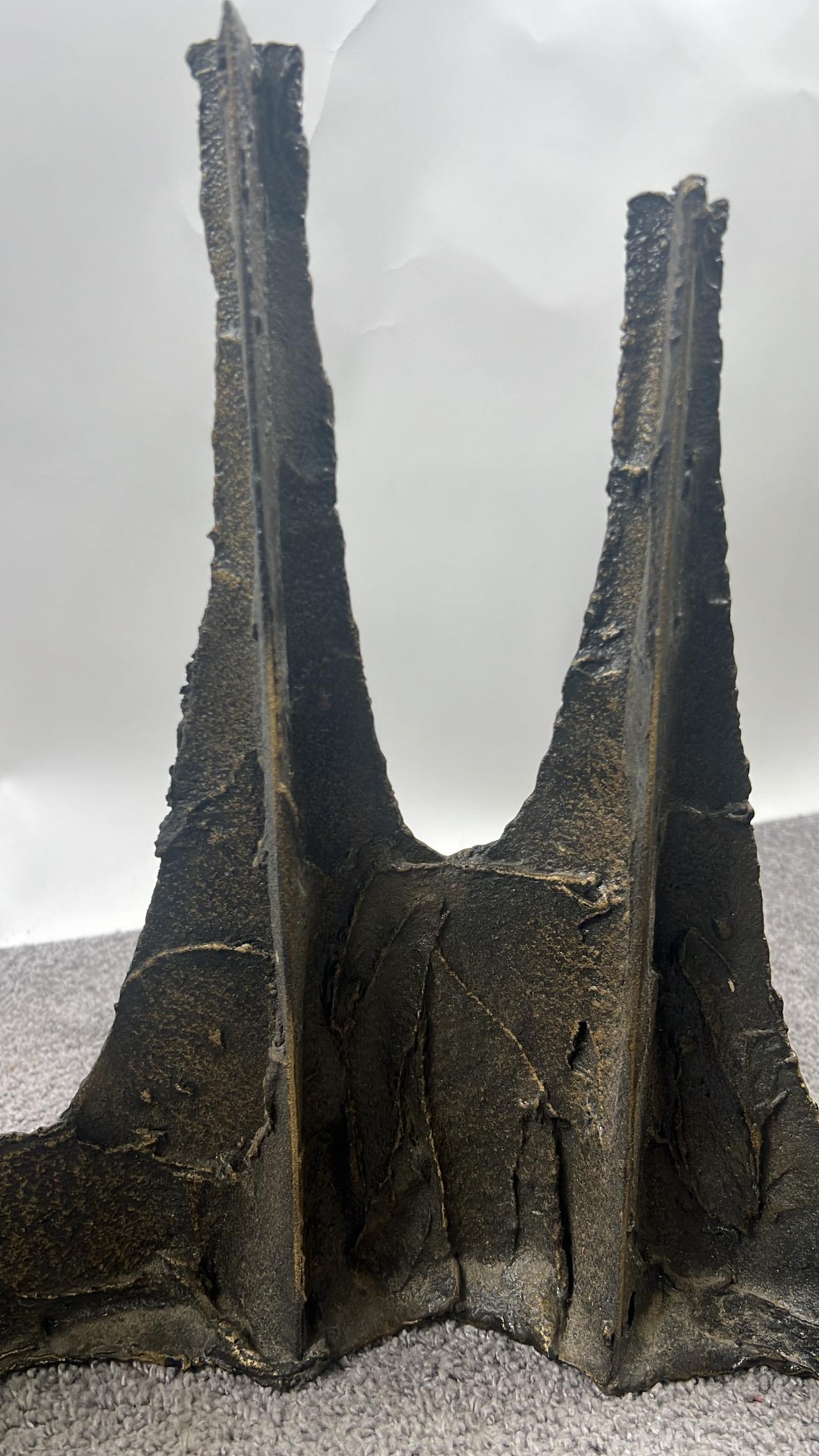 Paul Evans Brutalist Bronze Stalagmite Coffee / Cocktail Table, Signed & Dated For Sale 6