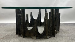 Paul Evans Brutalist Bronze Stalagmite Coffee / Cocktail Table, Signed & Dated