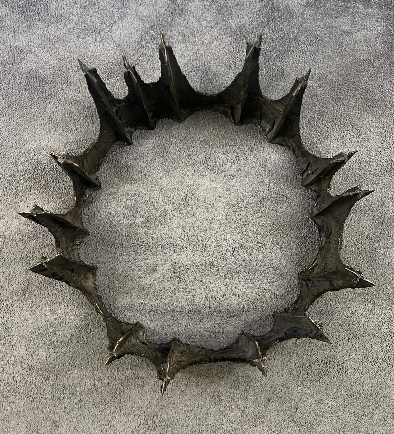 Hand-Crafted Paul Evans Brutalist Bronze Stalagmite Coffee / Cocktail Table, Signed & Dated For Sale