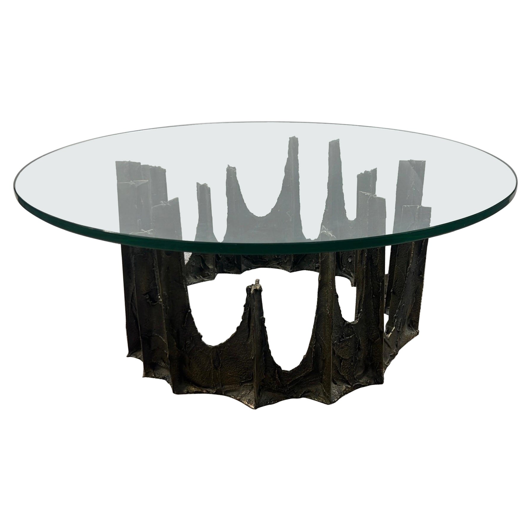 Paul Evans Brutalist Bronze Stalagmite Coffee / Cocktail Table, Signed & Dated For Sale